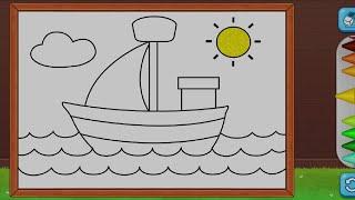 Pirate ship coloring