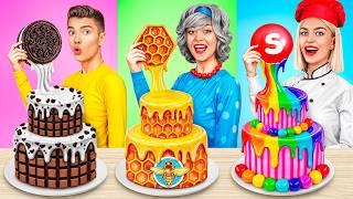 Me vs Grandma Cooking Challenge! Cake Decorating Parenting Hacks by YUMMY JELLY