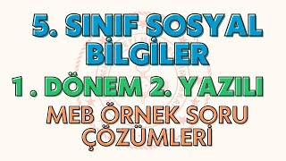 5. Sınıf Sosyal Bilgiler 1. Dönem 2. Yazılı 2024-2025 | MEB Örnek Sorular | Açık Uçlu Sorular