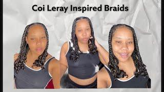 Coi Leray Inspired Braids || Detailed Tutorial