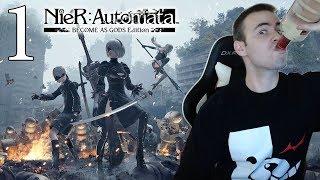 Let's Play NieR Automata BLIND Playthrough Part 1 - 2B and 9S Reaction | Walkthrough Gameplay