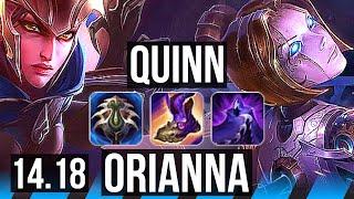 QUINN vs ORIANNA (MID) | 10/0/3, Rank 8 Quinn, Legendary | EUW Grandmaster | 14.18