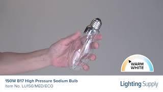 GE 150W B17 High Pressure Sodium Bulb (LU150/MED/ECO)