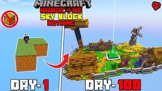 |Survived 100 Days In SKYBLOCK With NOTHING In Minecraft Hardcore|