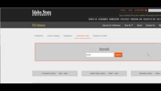 ISU Library Website Basics