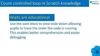 Count-controlled loops in Scratch video for primary / elementary teachers