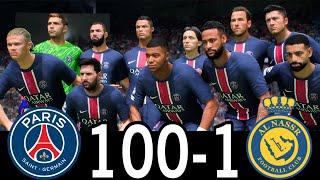 FC 24 -MESSI RONALDO NEYMAR & MBAPPE | ALL STARS |  AL NASSR 100-0 MANCHESTER UNITED