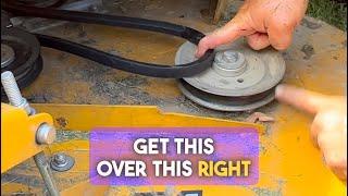 Replace Deck Belt on 54 inch Zero Turn M￼ower. How to Step by Step Guide.