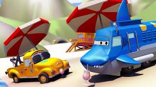 ทรอย เจ้าฉลาม ️ ร้านทาสีของทอม Troy the Shark in Car City  l Cartoons for Children