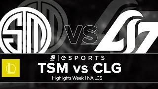 Highlights: TSM vs CLG (NA LCS Summer W1D1 Full Series)