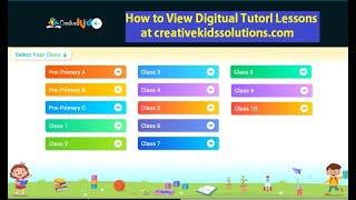 How to view  creativekidssolutions Digital Tutor  Online Lessons