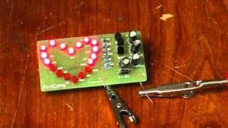 The Strobing LED Heart DIY kit from engineeringshock.com