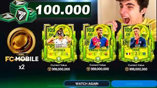 СПУСТИЛ 100.000 FC POINTS!! купил ВЕСЬ МАГАЗИН за 24 ЧАСА В FC MOBILE!!!