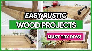 DIY A Rustic Wood Tray For CHEAP - You'll NEVER Believe How Easy It Is!