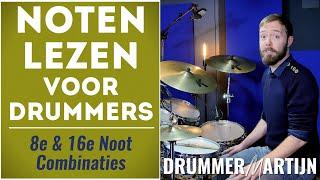 Noten Lezen voor DRUMMERS deel 2 - 8e & 16e Noten // Drumles van DrummerMartijn