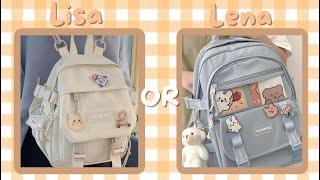 Lisa or lena || school supplies edition! Cute, kawaii, aesthetic school supplies!