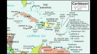 map of caribbean