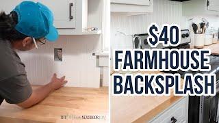 HOW TO INSTALL BEADBOARD BACKSPLASH | Cheap Farmhouse Backsplash | Farmhouse Kitchen DIY