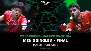 Wang Chuqin vs Patrick Franziska | MS Final | Saudi Smash 2024