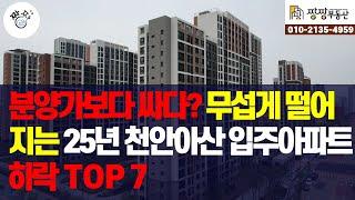 2025년 천안 아산 입주 아파트 인기순위 TOP7을 소개합니다. 천안아파트 4곳, 아산아파트 3곳의 현재 상황은?