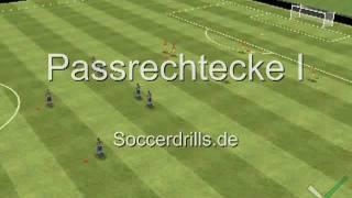 Warm Up Pass im Rechteck - Aufwärmen - Fußballtraining auf Soccerdrills.de