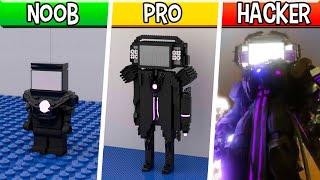 LEGO Upgraded Titan TV Man 3.0 : Noob, Pro, HACKER! / (Skibidi Toilet)