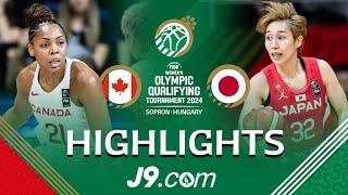 Akatsuki Japan qualify for the Olympics with win over Canada | J9 Highlights | FIBA Women's OQT 2024