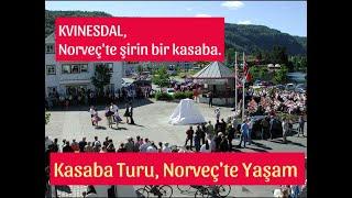 Norveç'te yaşam. Küçük bir kasaba Kvinesdal.