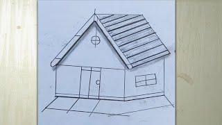 Simple House Drawing Tutorial ️ | Easy Step-by-Step Sketch for Beginners