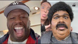 "This Fool Crazy" 50 Cent Reacts To DaBaby Transforming Into Professor Klump For New Series Role