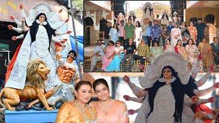 Rani Mukherjee And Kajol's Family At Protima Sthapna at North "Bombay Sarbojanin Durga Puja 2024"