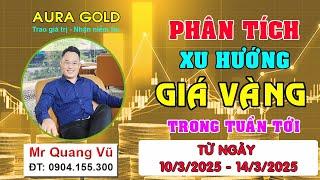 PHÂN TÍCH XU HƯỚNG GIÁ VÀNG TUẦN TỚI TỪ NGÀY 10/3 - 14/3/2025 #dubaogiavang, #nhandinhxuhuongvang