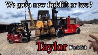 We got a brand new shop tool, Taylor big red forklift or did we get two  @TaylorMachineWorks