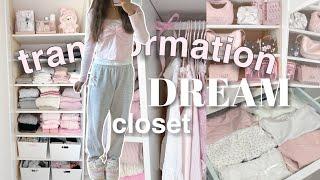 DREAM CLOSET MAKEOVER organizing and decluttering + tour (coquette, balletcore)