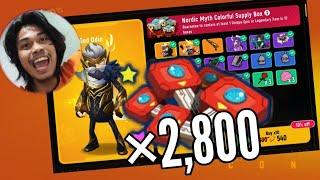 NORDIC MYTH COLORFUL BOX DRAW! | I'M SO LUCKY! | SAUSAGE MAN BIDOBI