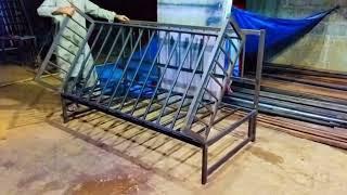 Sofa Cum Bed in Metal Frame | Convertible / Foldable Double Bed made by Lohar Furniture