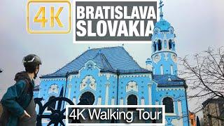 4K City Walks: Bratislava Slovakia - Historic City Center - Virtual Walk Treadmill City Guide & Tour