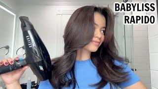 BaBylissPRO Rapido Blow Dryer on Curly Hair - FASTEST BLOWOUT EVER?! 