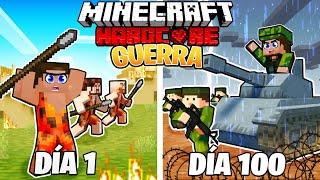 SOBREVIVÍ 100 DÍAS de GUERRA en MINECRAFT HARDCORE!