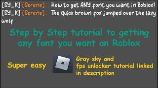 How to change your font in Roblox 2024