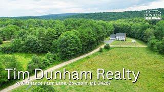 Tim Dunham Realty | 20 Cathance Farm Lane, Bowdoin, Maine (Drone Tour) Real Estate | House for Sale