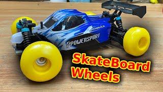 Skateboard Wheels on DIRT CHEAP RC CAR - WLToys a959 Drifting