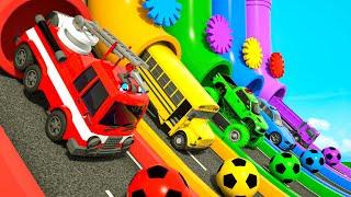 Wheels On the Bus & Sing a Song! - Soccer ball shaped wheels - Baby Nursery Rhymes & Kids Songs