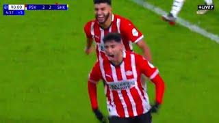 Ricardo Pepi Goal 90+6, PSV Eindhoven vs Shakhtar Donetsk (3-2), Goals Results And Highlights-2024