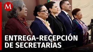 Primer día de gobierno de Claudia Sheinbaum con entrega y recepción de secretarías