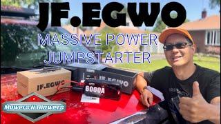 JF.EGWO 6000A Jump Starter Battery Pack 12V Portable Heavy Duty Car 65W Auto Booster Jump Power Box