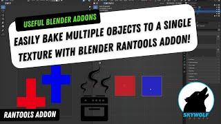 Easily Bake Multiple Objects to a Single Texture with Blender RanTools Addon!