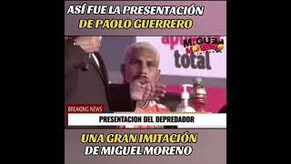 #HUMOR ASI FUE LA PRESENTACION DE PAOLO GUERRERO EN LA UCV SEGUN EL COMICO MIGUEL MORENO.