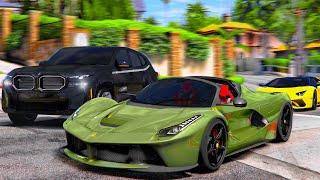 РЕАЛЬНАЯ ЖИЗНЬ В GTA 5 - УГНАЛ У ДОЛЖНИКА FERRARI LaFerrari! ОХРАНА НА BMW XM ГОНИТСЯ ЗА НАМИ ВОТЕР