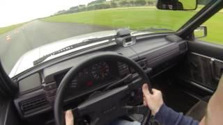 Audi 80 Quattro 1/4 Meile Run 9.95sec Onboard Brilon / EFR /2013